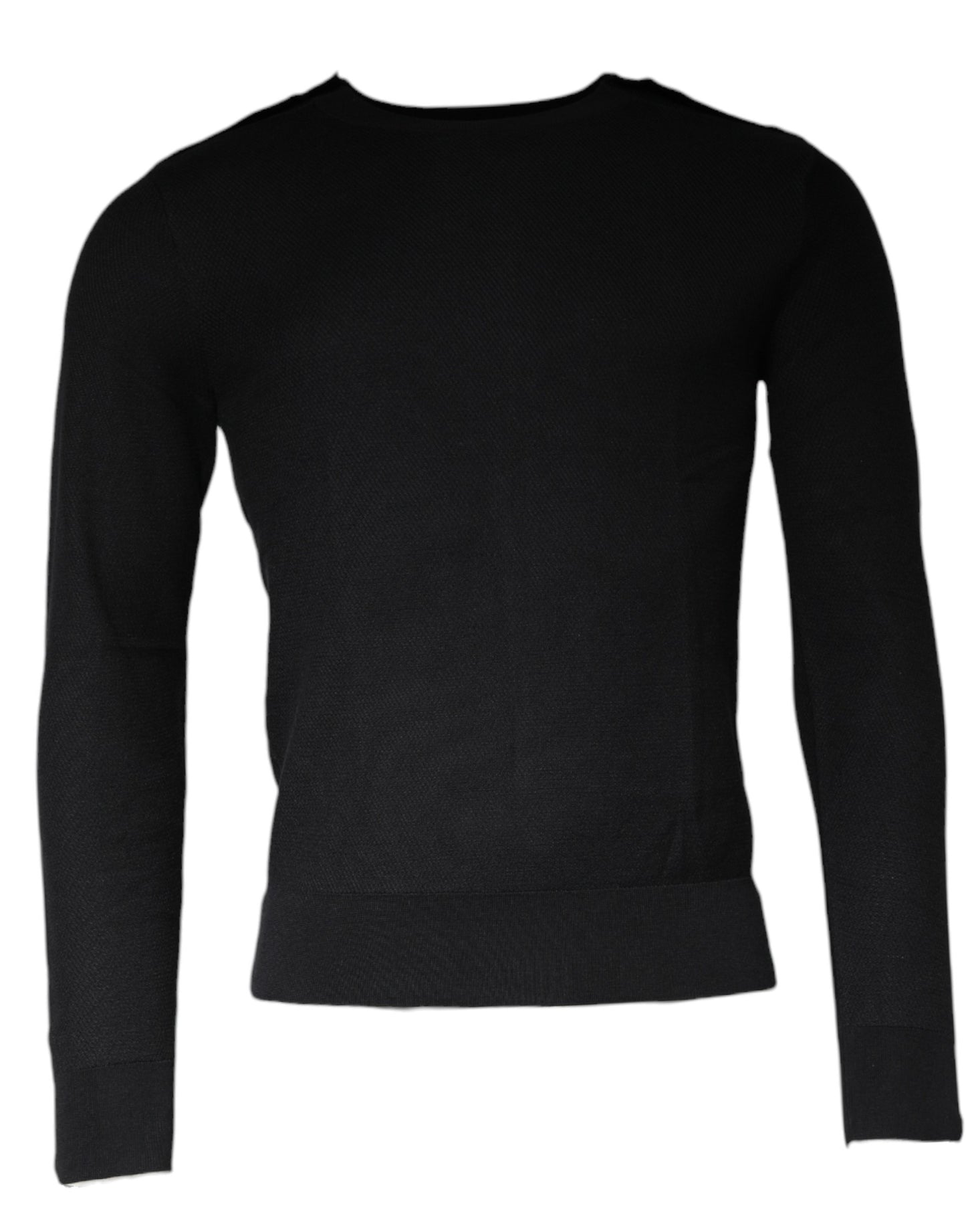 Dolce & Gabbana Black Long Sleeve Crew Neck Pullover Sweater Dolce & Gabbana
