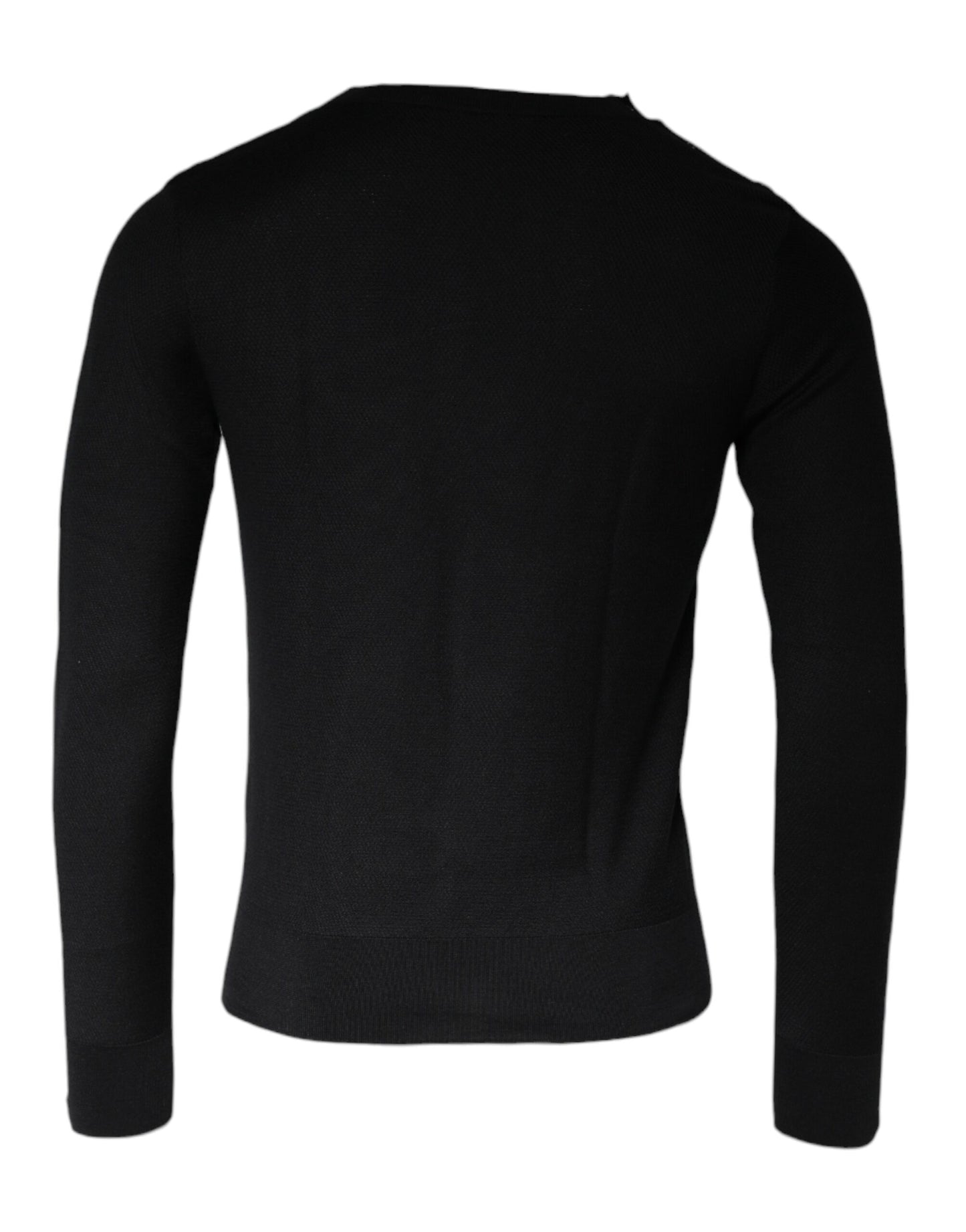 Dolce & Gabbana Black Long Sleeve Crew Neck Pullover Sweater Dolce & Gabbana