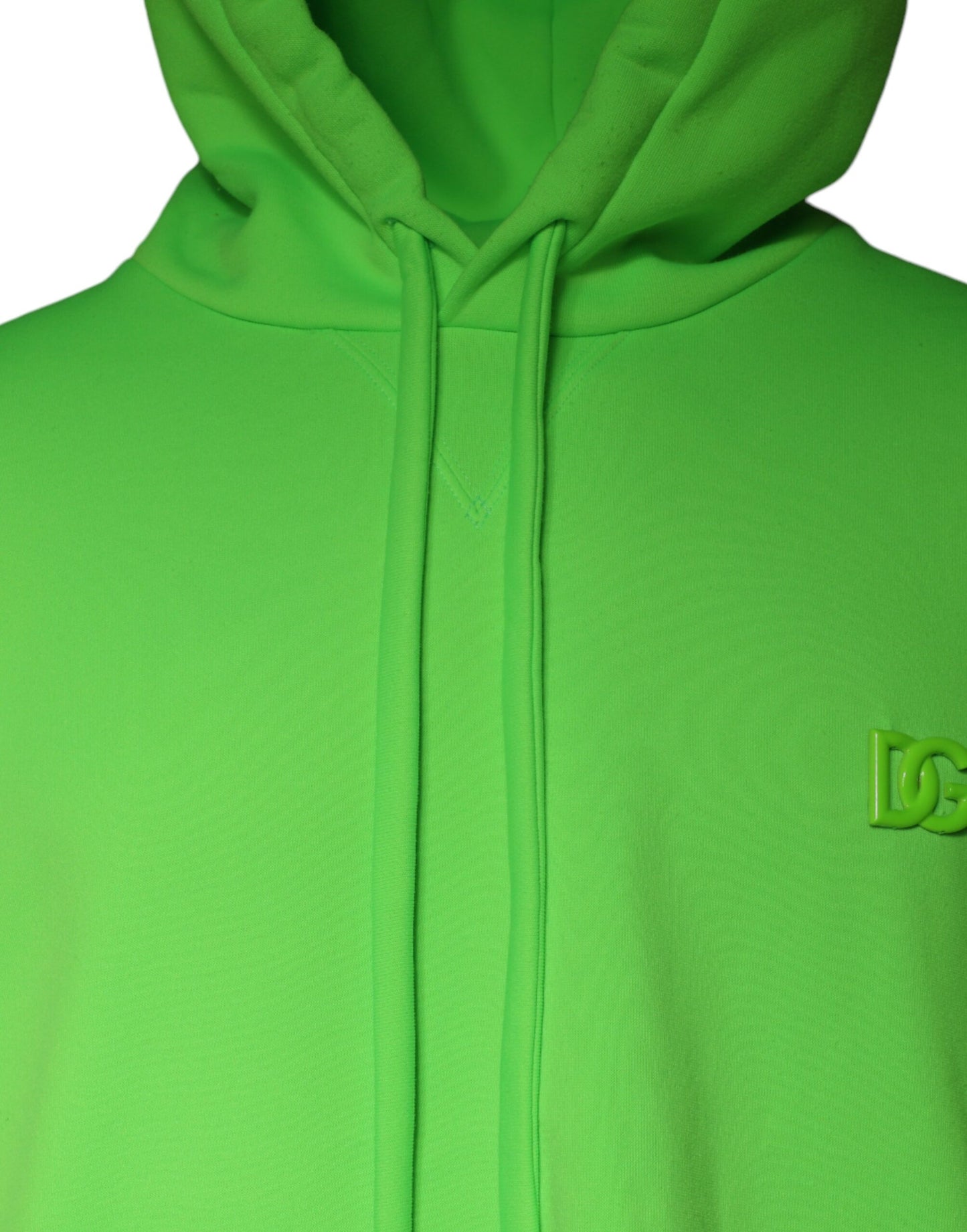 Dolce & Gabbana Green Logo Hooded Pullover Men Sweatshirt Sweater Dolce & Gabbana