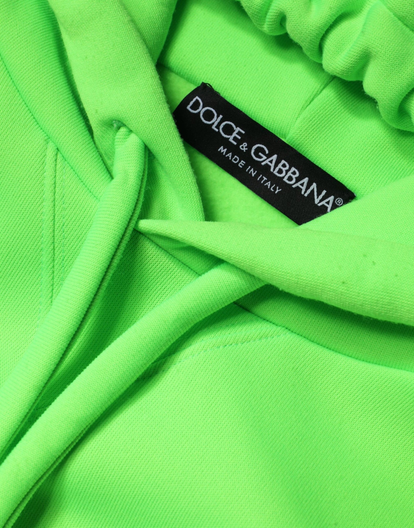 Dolce & Gabbana Green Logo Hooded Pullover Men Sweatshirt Sweater Dolce & Gabbana