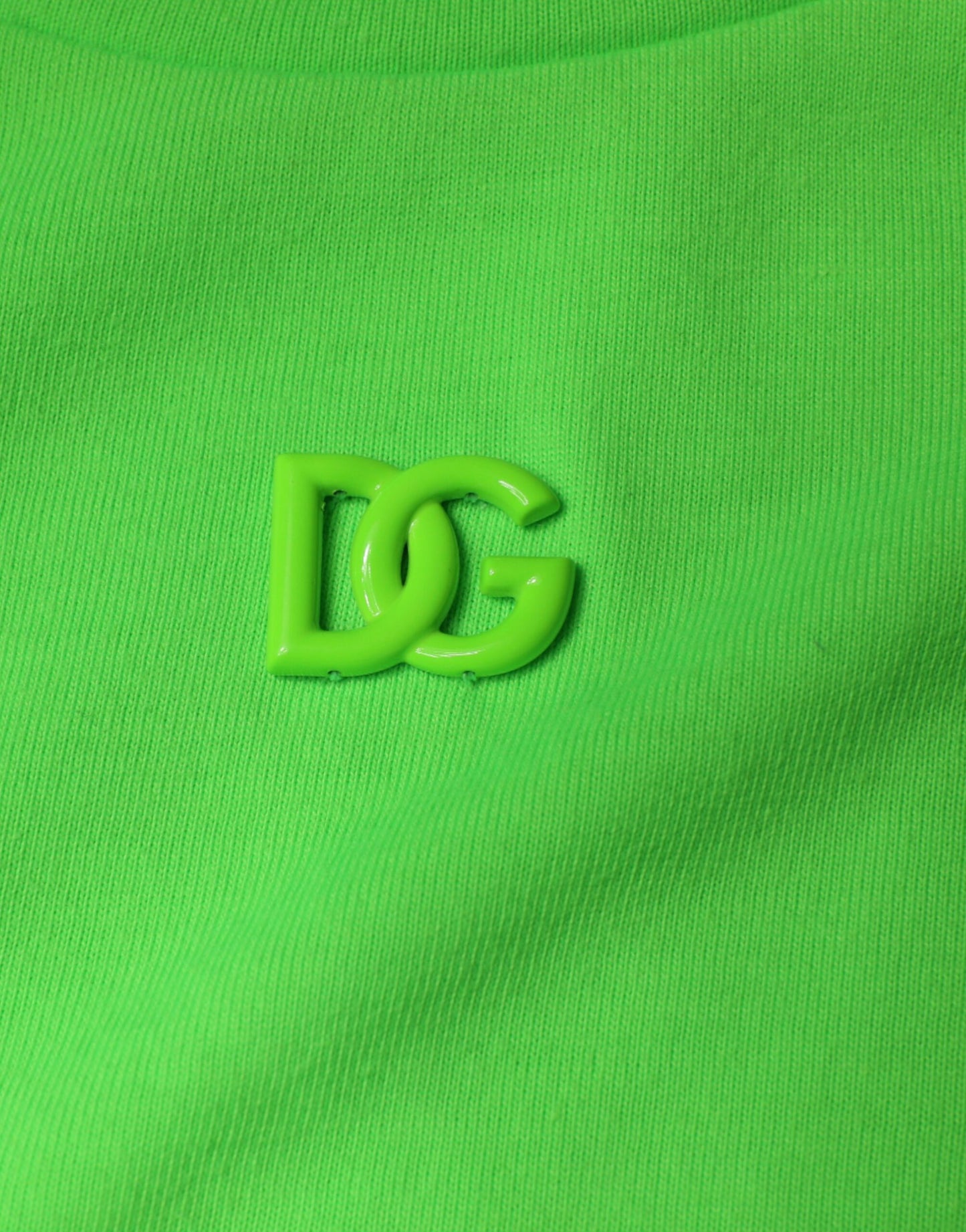 Dolce & Gabbana Green Logo Hooded Pullover Men Sweatshirt Sweater Dolce & Gabbana