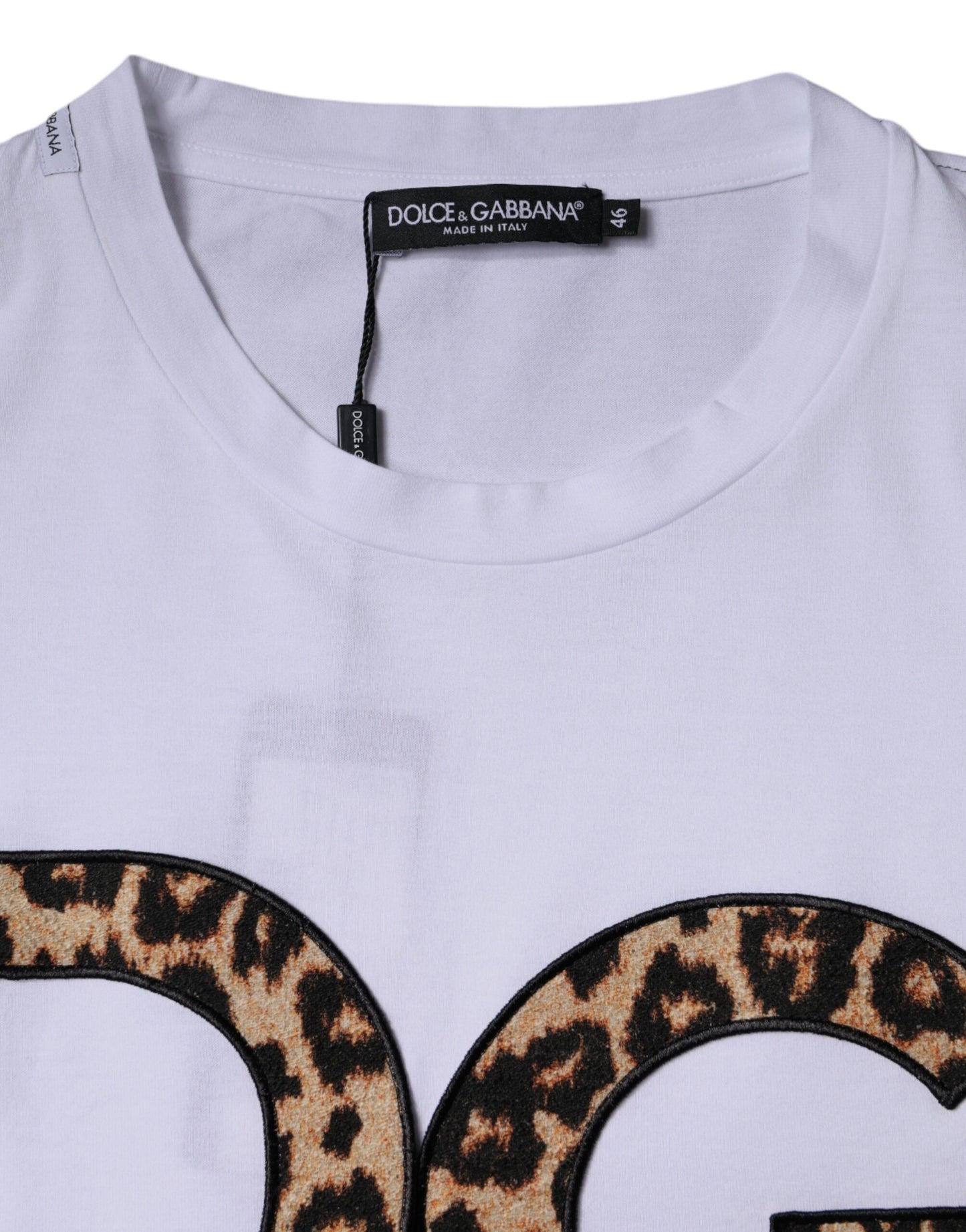 Dolce & Gabbana White DG Logo Cotton Shorts Sleeves T-shirt Dolce & Gabbana