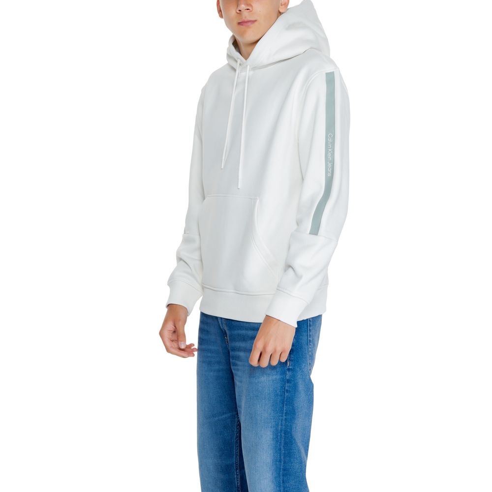 Calvin Klein Jeans Cream Cotton Hoody Calvin Klein Jeans