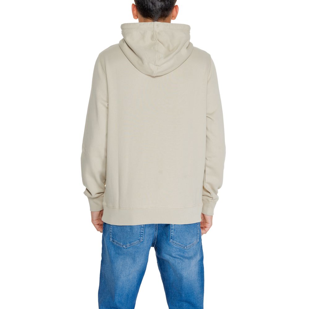 Calvin Klein Jeans Beige Recycled Cotton Hoody Calvin Klein Jeans