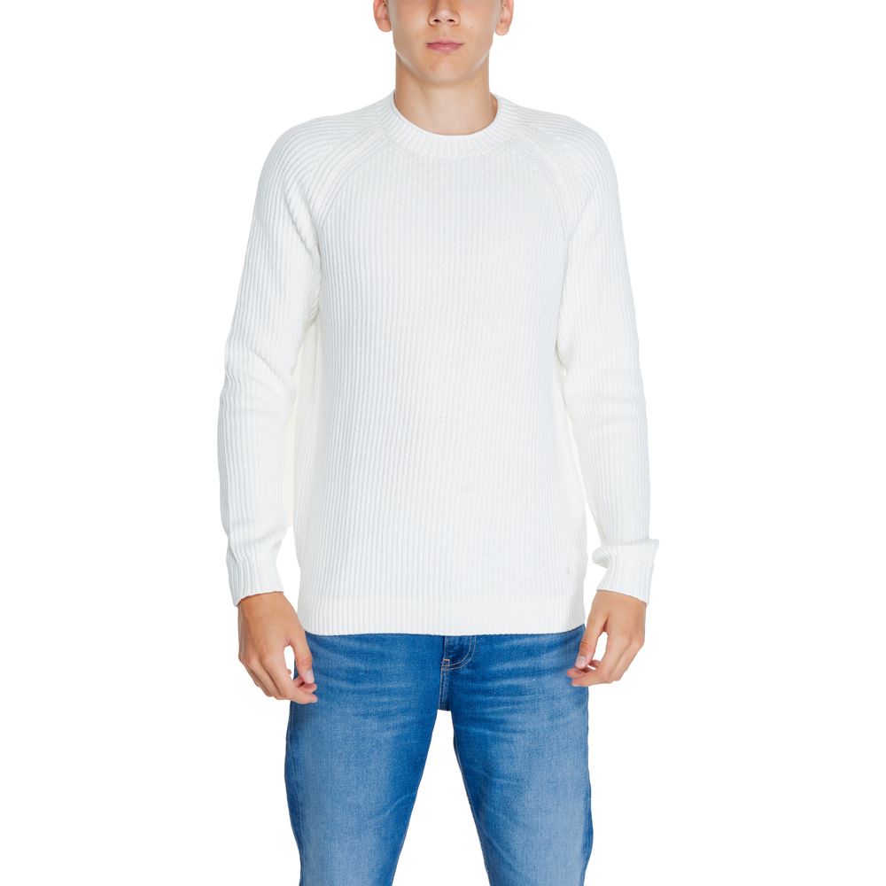 Calvin Klein Jeans White Organic Cotton Sweater Calvin Klein Jeans