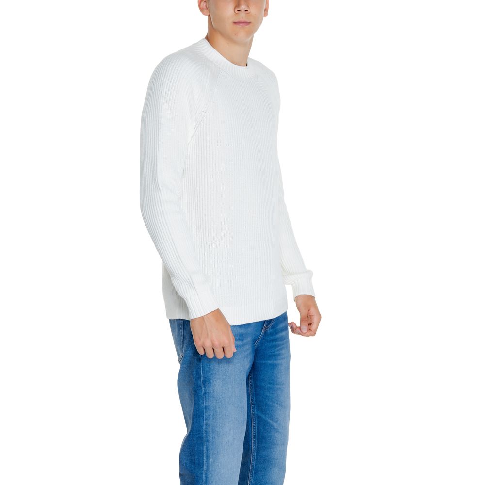 Calvin Klein Jeans White Organic Cotton Sweater Calvin Klein Jeans
