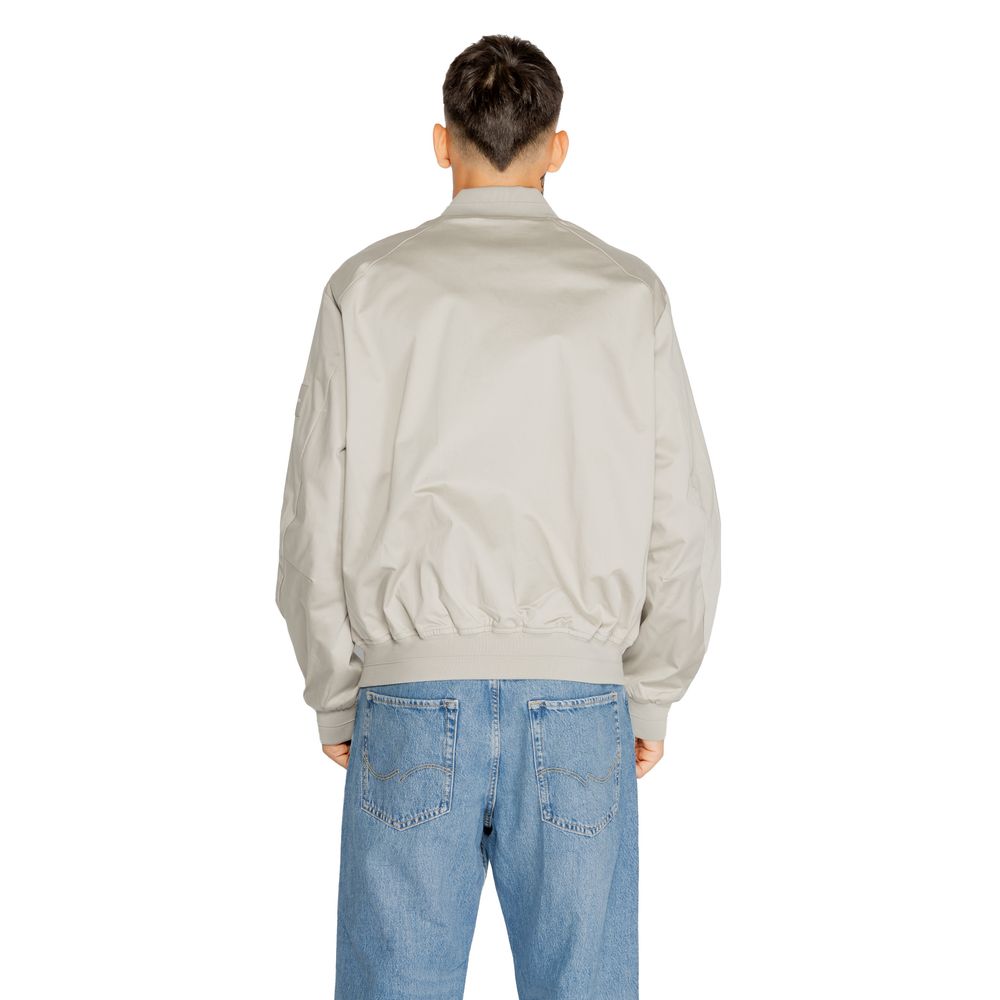 Calvin Klein Gray Organic Cotton Jackets & Coat Calvin Klein