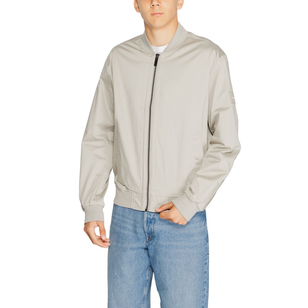 Calvin Klein Gray Organic Cotton Jackets & Coat Calvin Klein