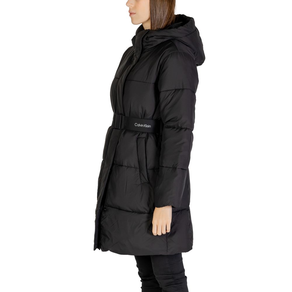 Calvin Klein Jeans Black Nylon Jackets & Coat Calvin Klein Jeans