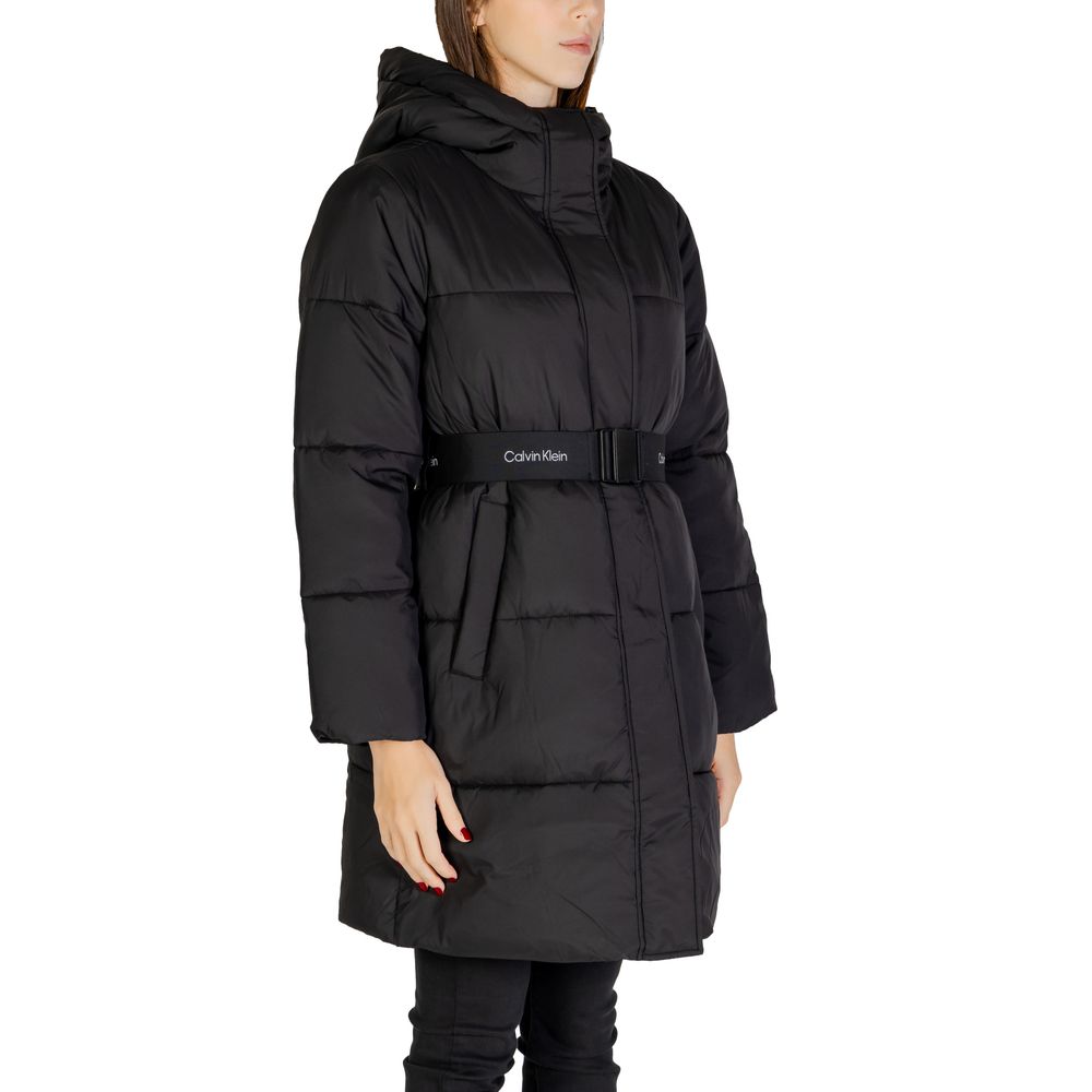Calvin Klein Jeans Black Nylon Jackets & Coat Calvin Klein Jeans