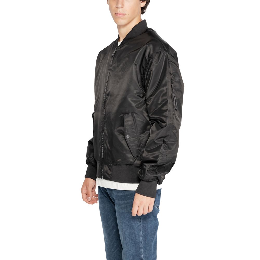 Calvin Klein Jeans Black Polyamide Jackets & Coat Calvin Klein Jeans