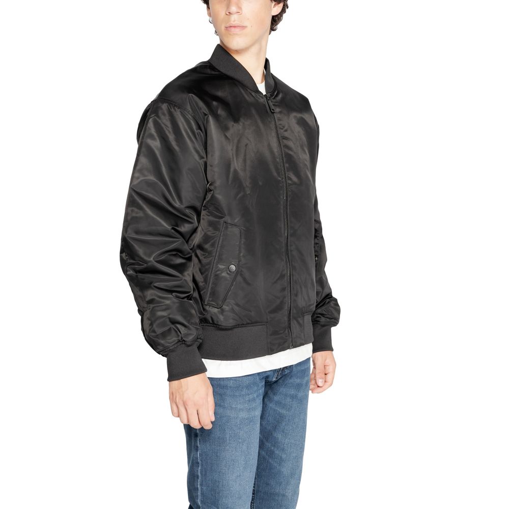 Calvin Klein Jeans Black Polyamide Jackets & Coat Calvin Klein Jeans