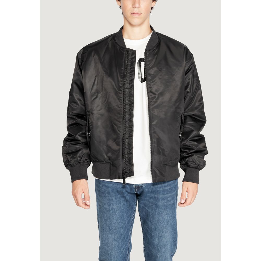 Calvin Klein Jeans Black Polyamide Jackets & Coat Calvin Klein Jeans