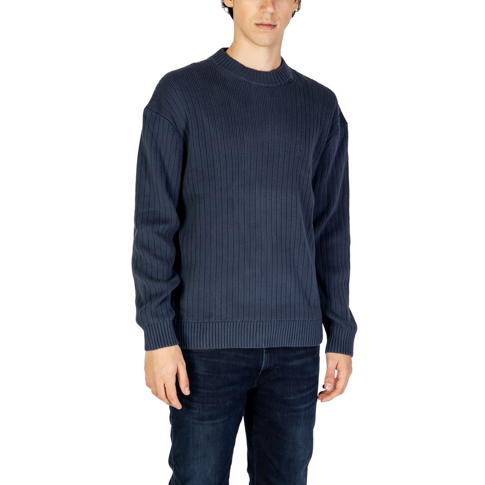 Calvin Klein Jeans Blue Cotton Sweater Calvin Klein Jeans