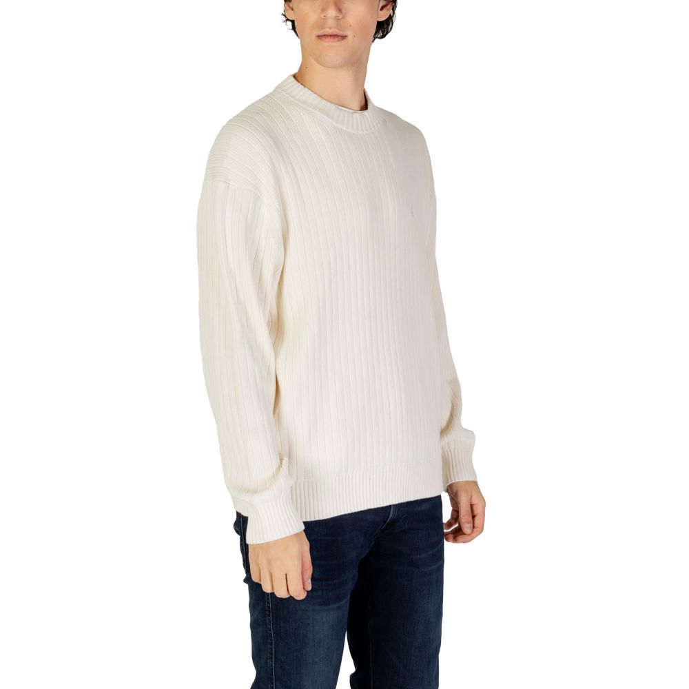 Calvin Klein Jeans Cream Cotton Sweater Calvin Klein Jeans