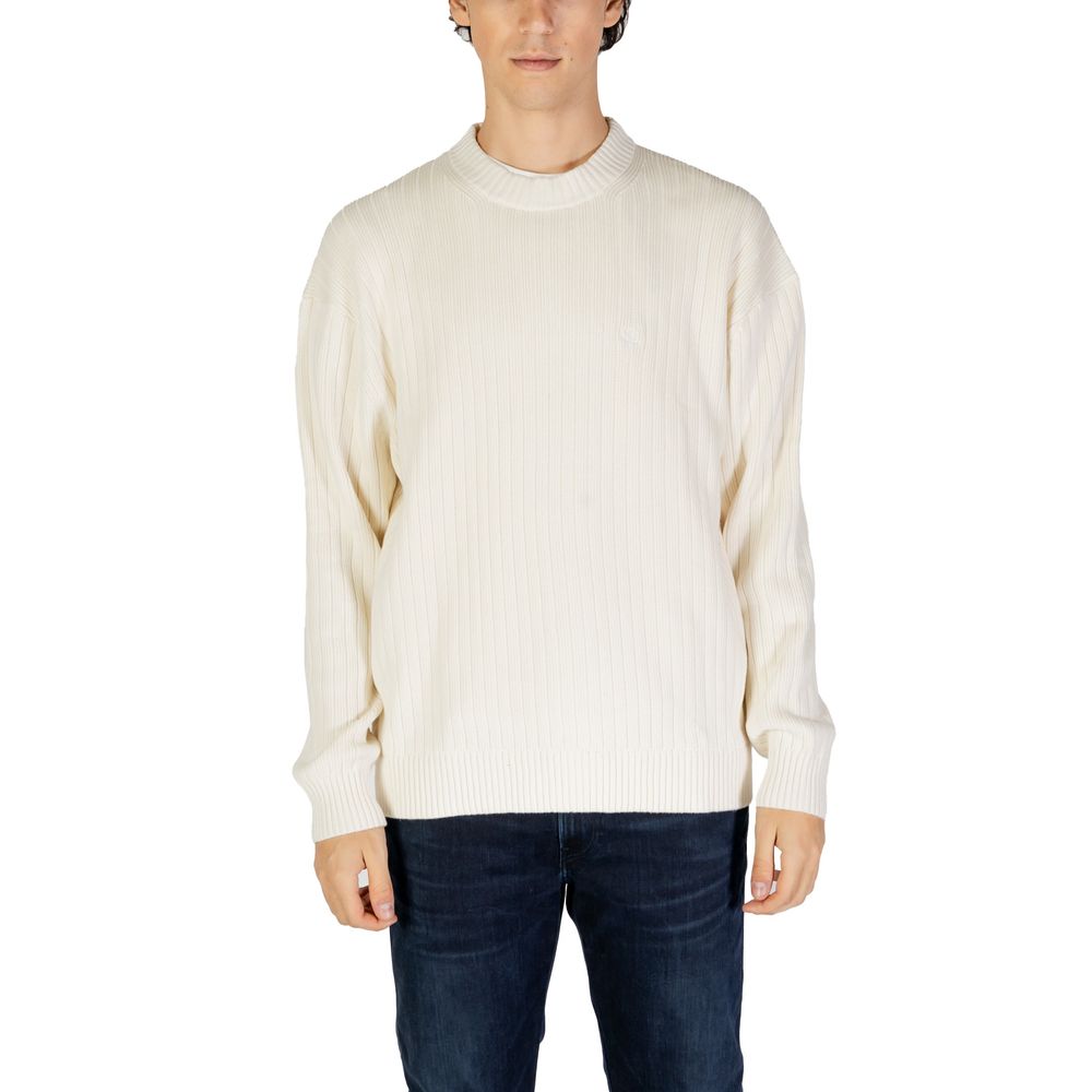 Calvin Klein Jeans Cream Cotton Sweater Calvin Klein Jeans