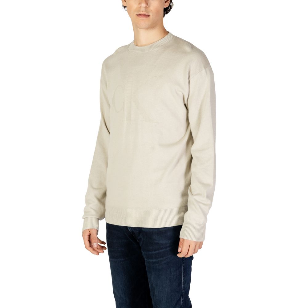 Calvin Klein Jeans Beige Organic Cotton Sweater Calvin Klein Jeans