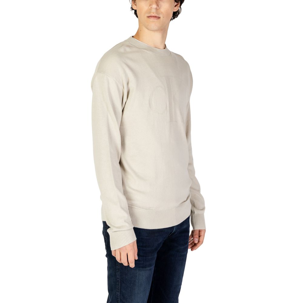 Calvin Klein Jeans Beige Organic Cotton Sweater Calvin Klein Jeans