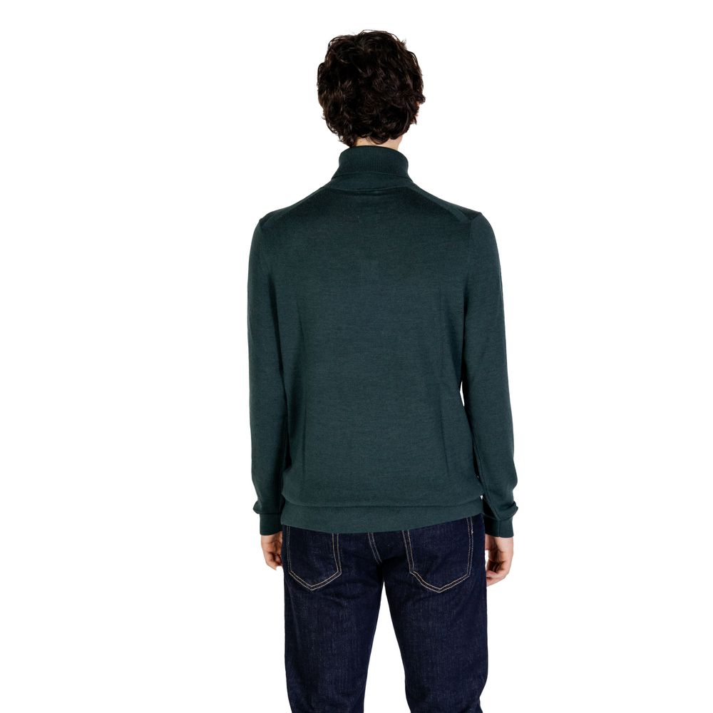 Calvin Klein Green Wool Turtleneck Calvin Klein