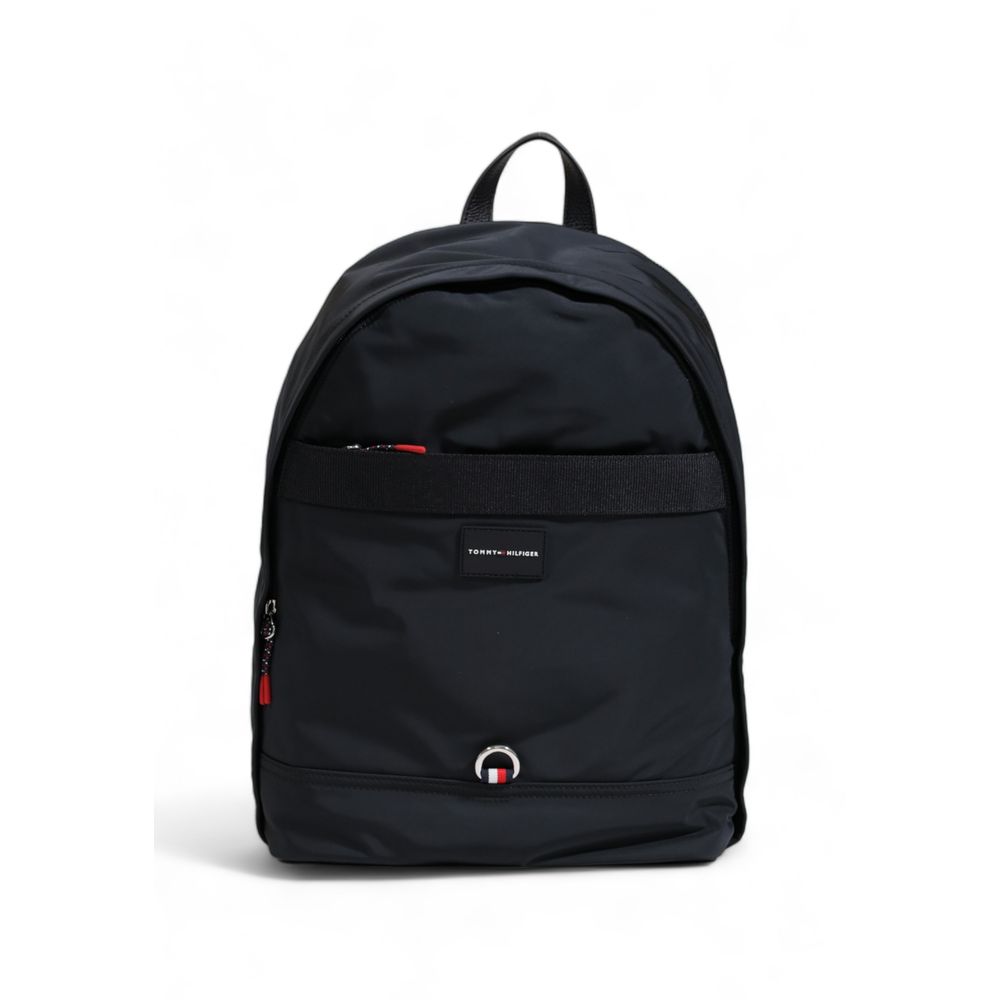 Tommy Hilfiger Black Recycled Polyester Backpack Tommy Hilfiger
