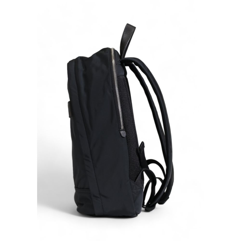 Tommy Hilfiger Black Recycled Polyester Backpack Tommy Hilfiger