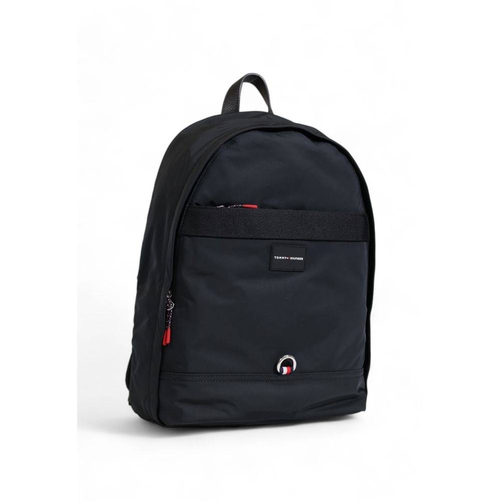 Tommy Hilfiger Black Recycled Polyester Backpack Tommy Hilfiger