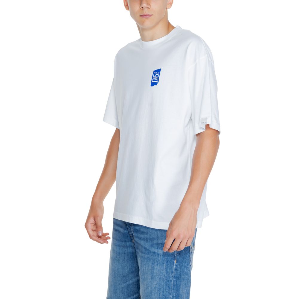 Replay White Cotton T-Shirt Replay