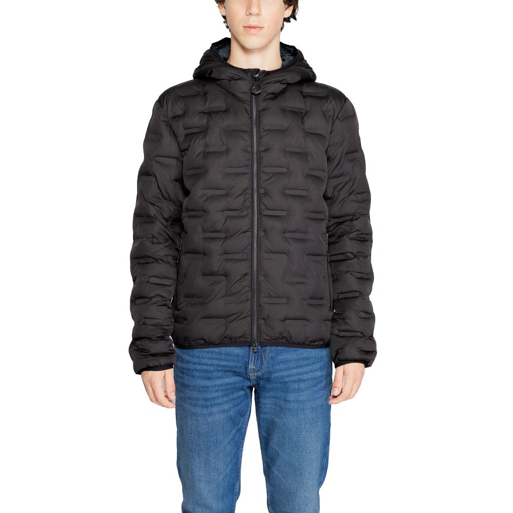 Replay Black Polyester Jackets & Coat Replay