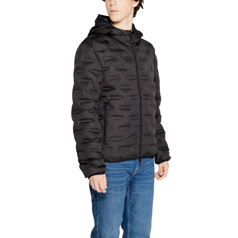 Replay Black Polyester Jackets & Coat Replay