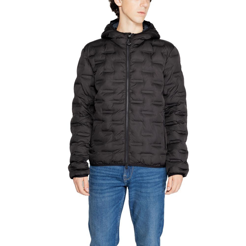 Replay Black Polyester Jackets & Coat Replay