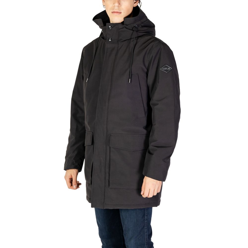 Replay Black Polyamide Parka Replay