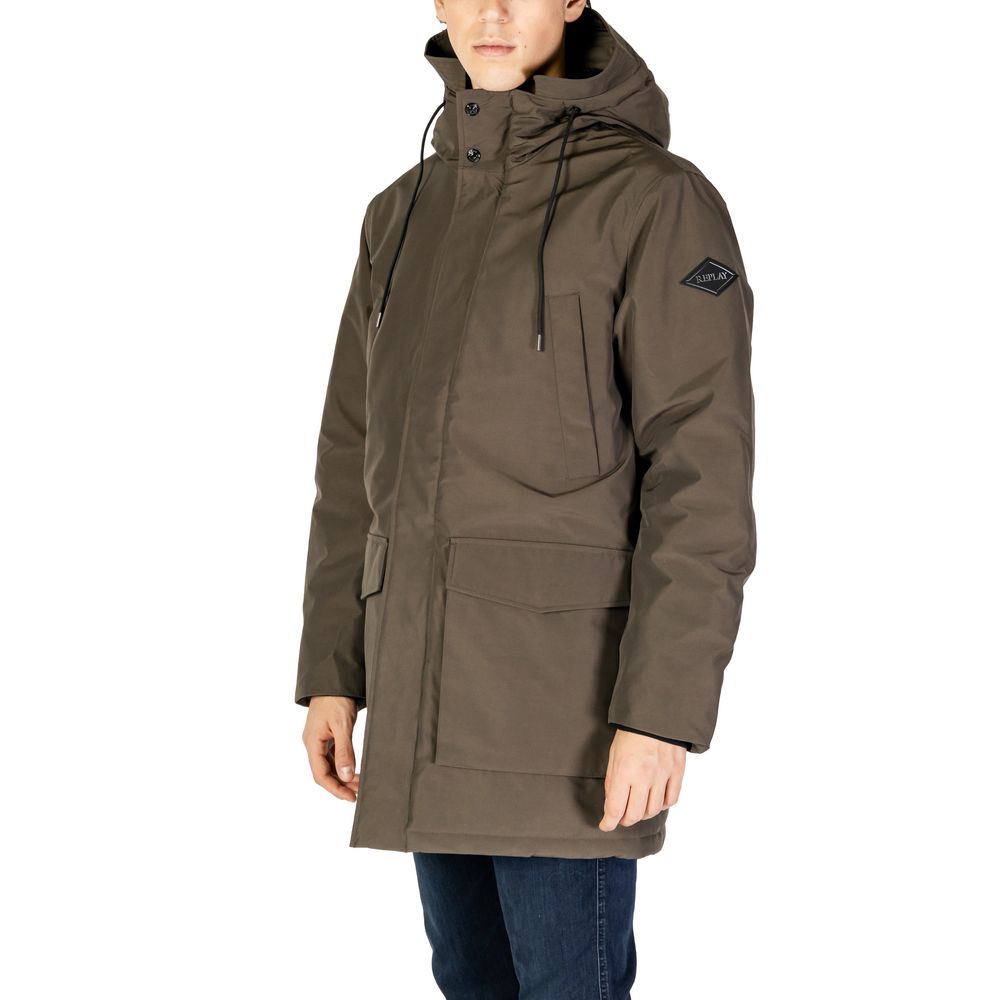 Replay Green Polyamide Parka Replay