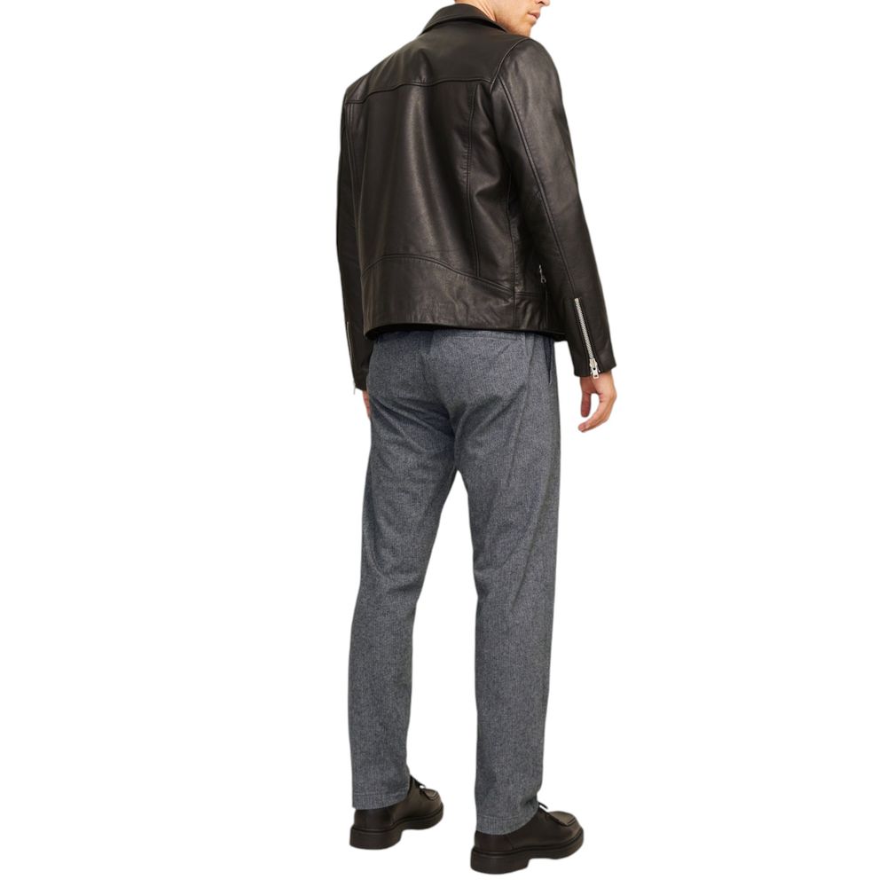 Jack Jones Gray Cotton Pant Jack Jones