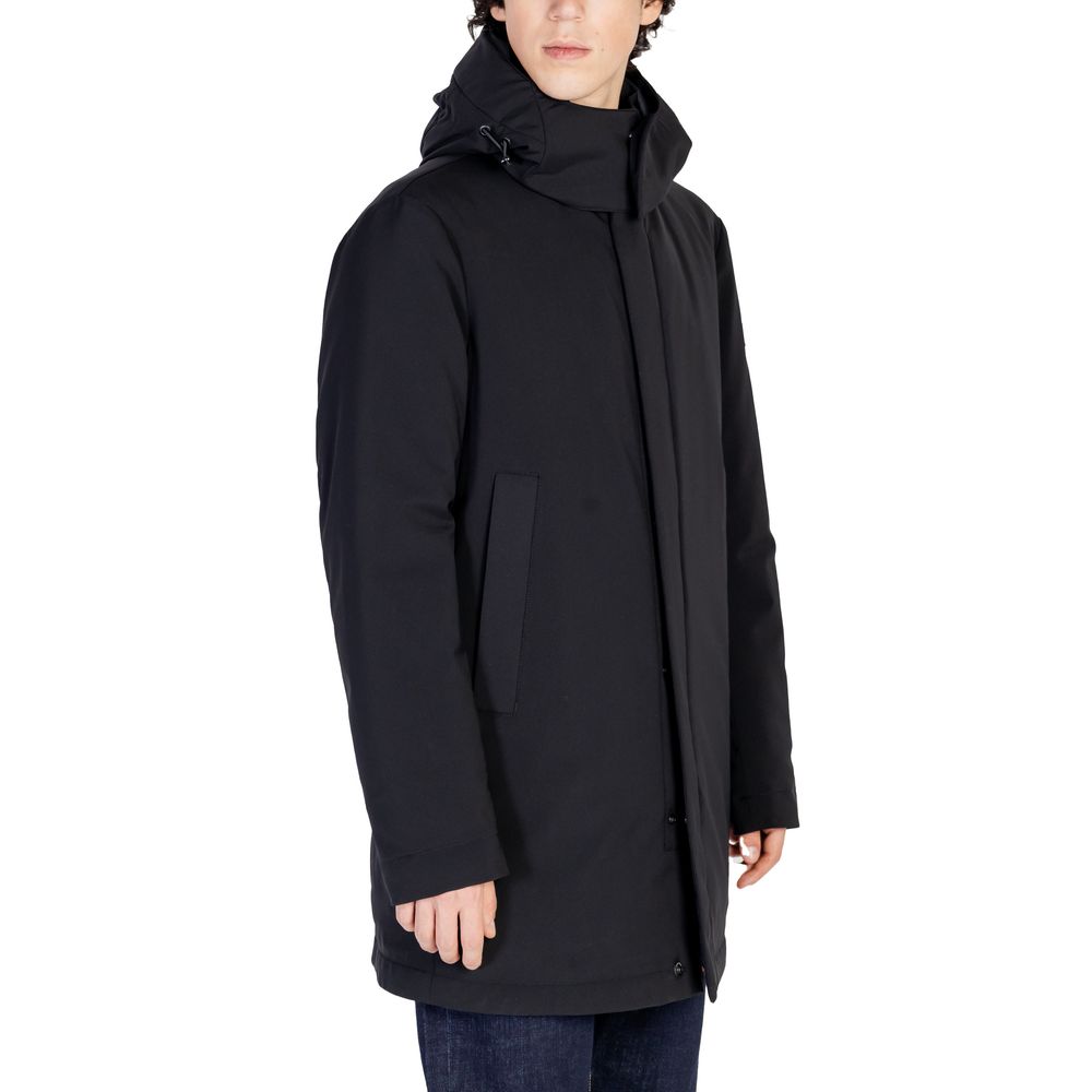 Peuterey Black Polyester Jackets & Coat Peuterey
