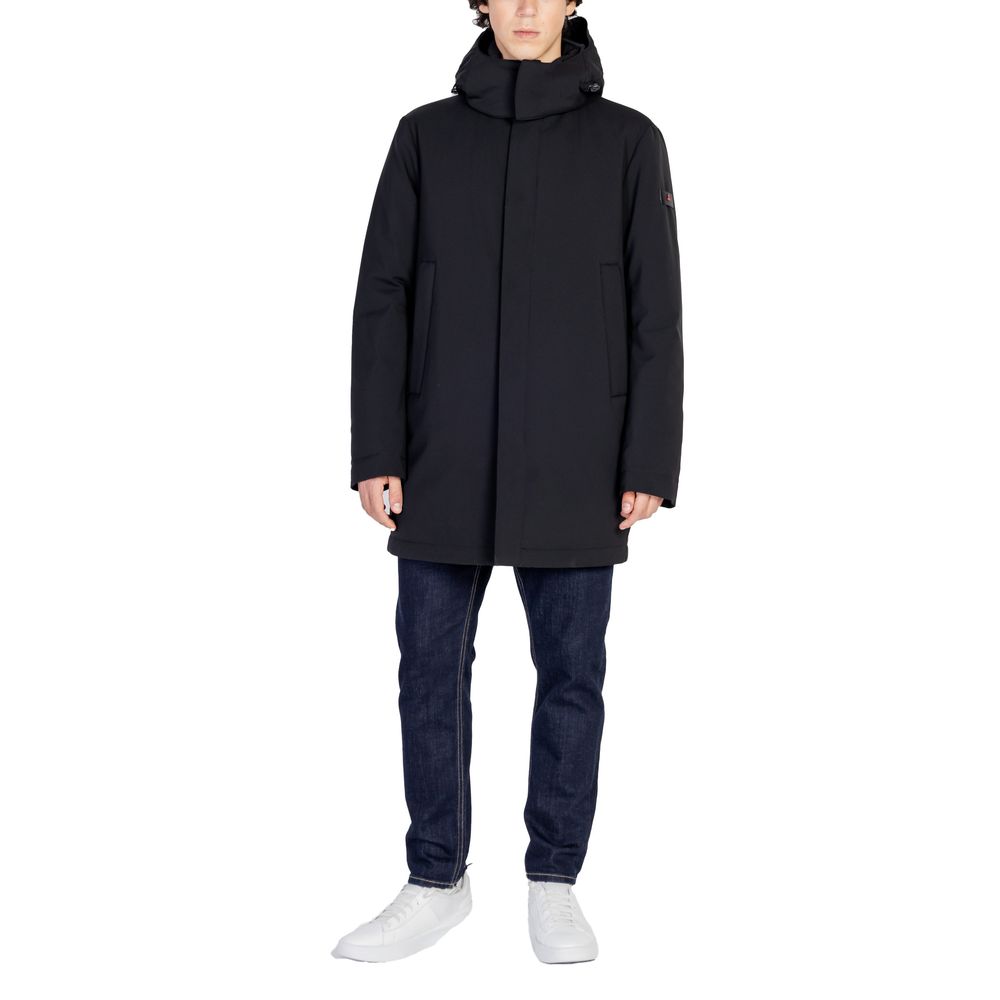 Peuterey Black Polyester Jackets & Coat Peuterey