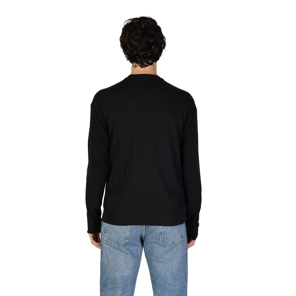 Calvin Klein Jeans Black Cotton Sweater Calvin Klein Jeans