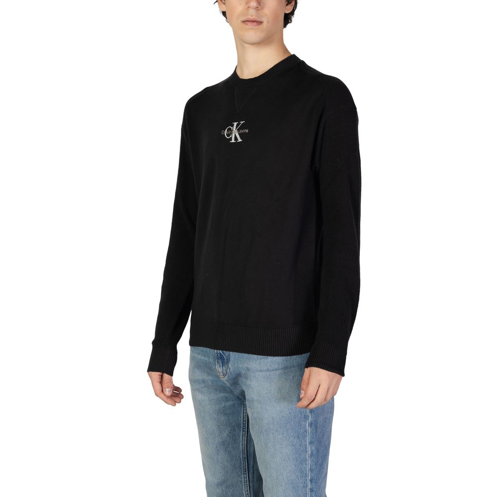 Calvin Klein Jeans Black Cotton Sweater Calvin Klein Jeans