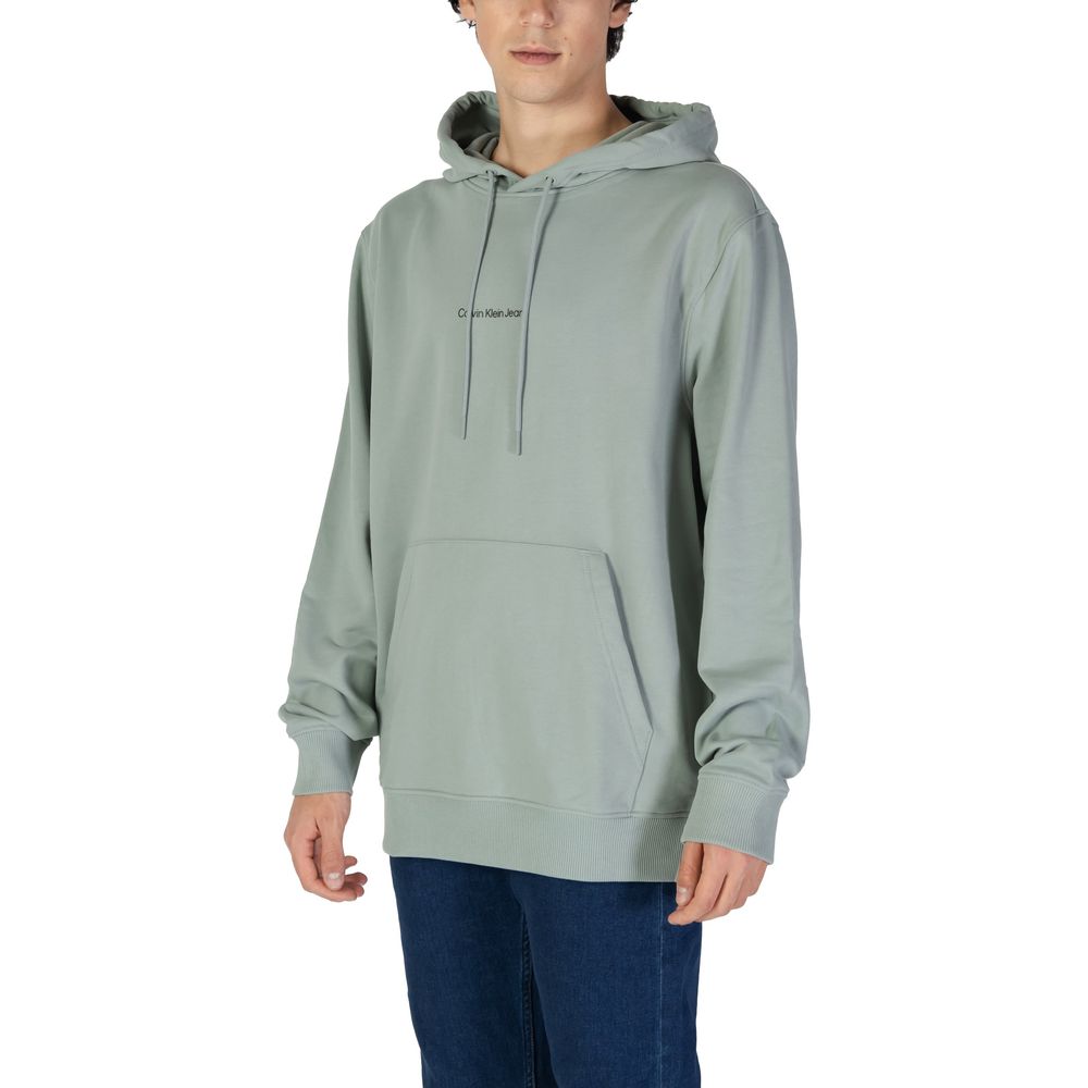 Calvin Klein Jeans Green Cotton Hoody Calvin Klein Jeans