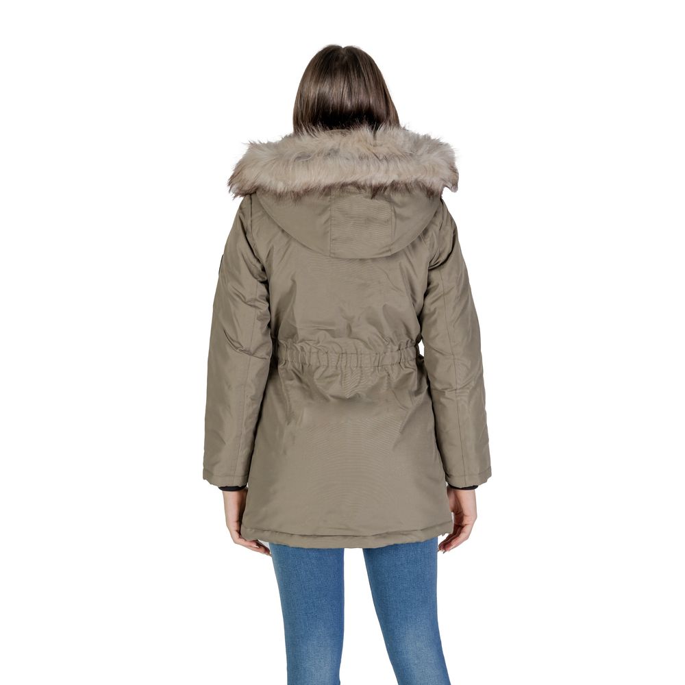 Only Green Polyester Parka Only