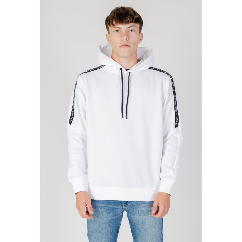 Calvin Klein Jeans White Cotton Hoody Calvin Klein Jeans