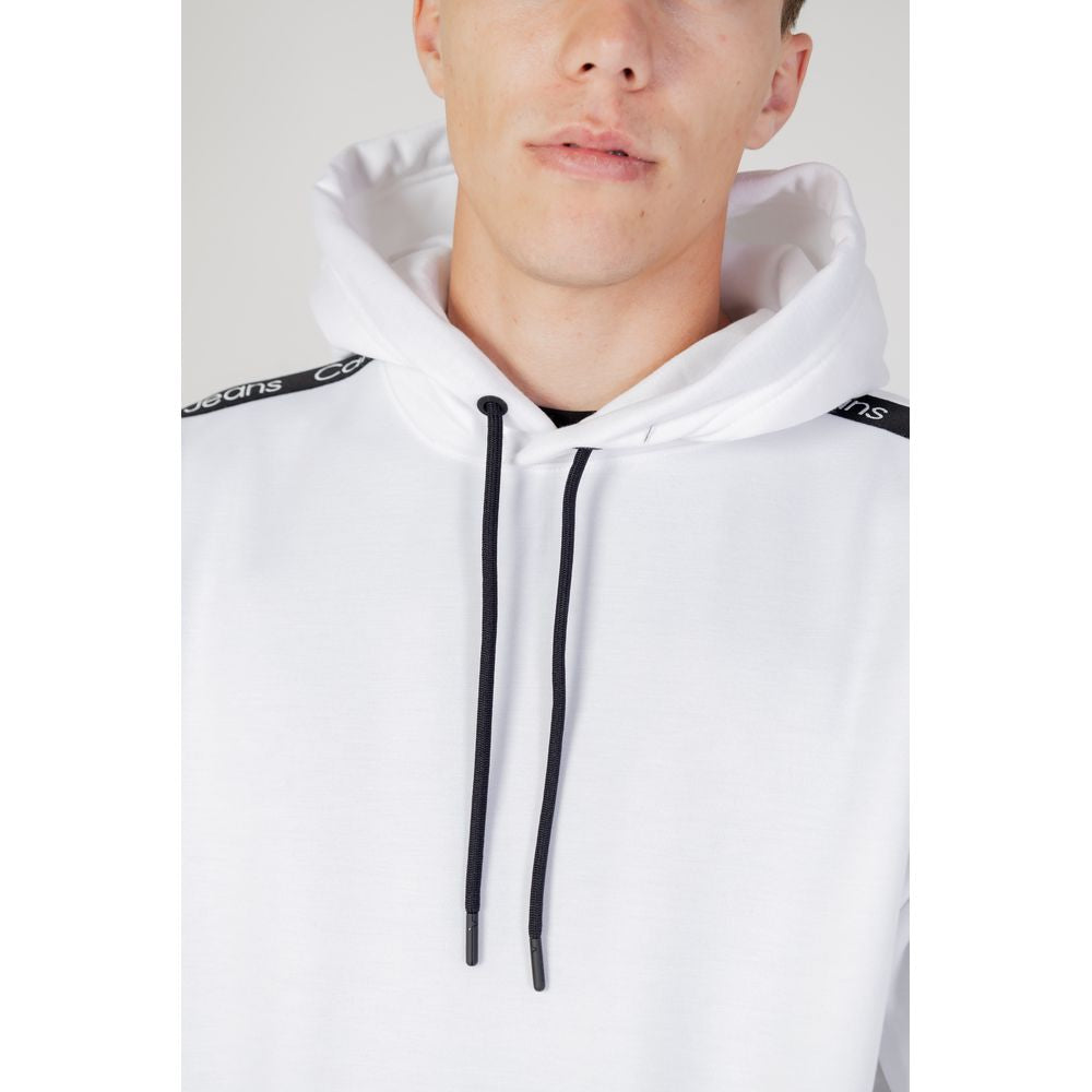 Calvin Klein Jeans White Cotton Hoody Calvin Klein Jeans