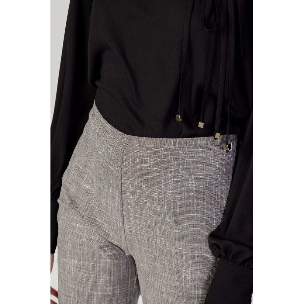 Sandro Ferrone Gray Polyester Pant Sandro Ferrone