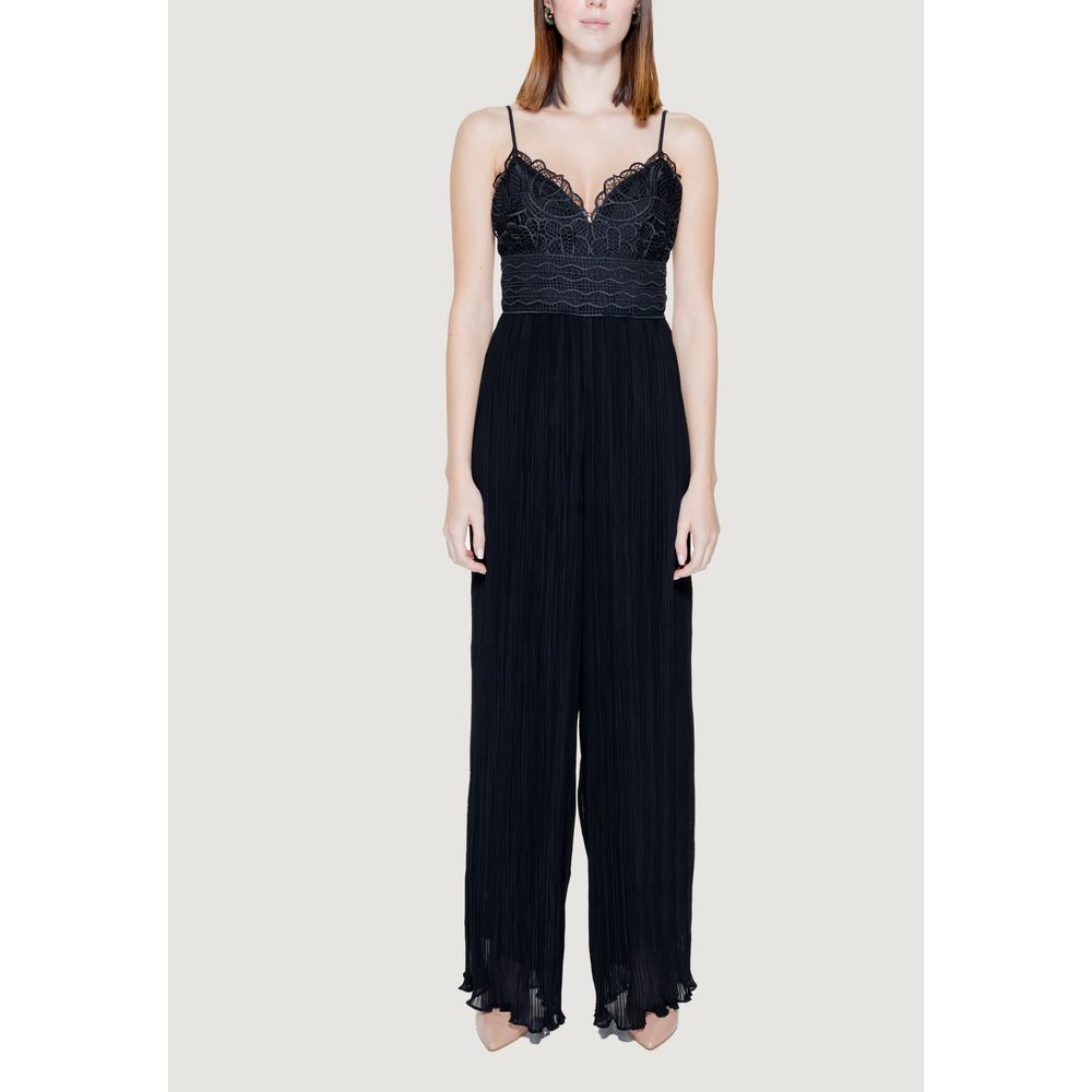 Guess Black Polyester Jumpsuit Guess