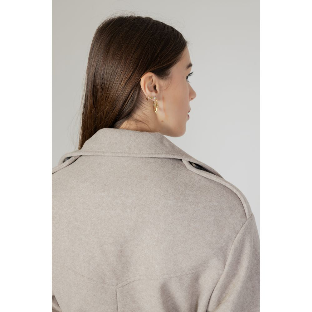 Only Beige Polyester Coat Only