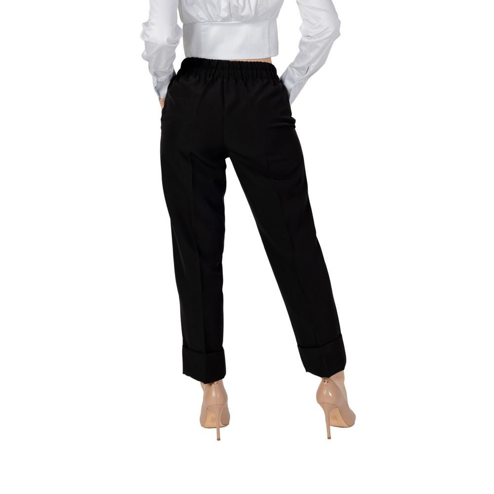 Sandro Ferrone Black Polyester Pant Sandro Ferrone