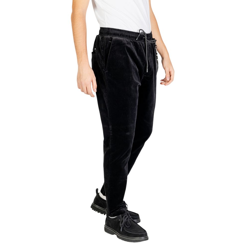 Gianni Lupo Black Cotton Casual Pants Gianni Lupo