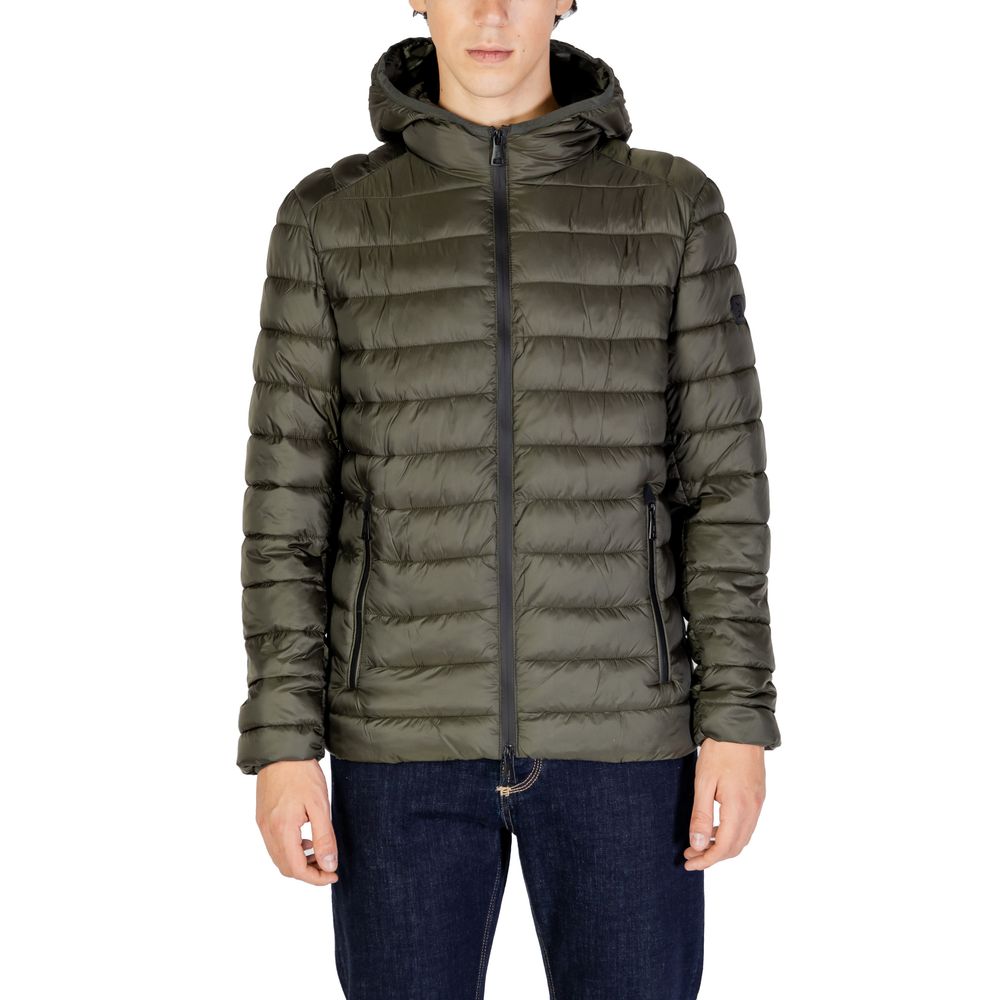 Gianni Lupo Green Polyamide Jackets & Coat Gianni Lupo