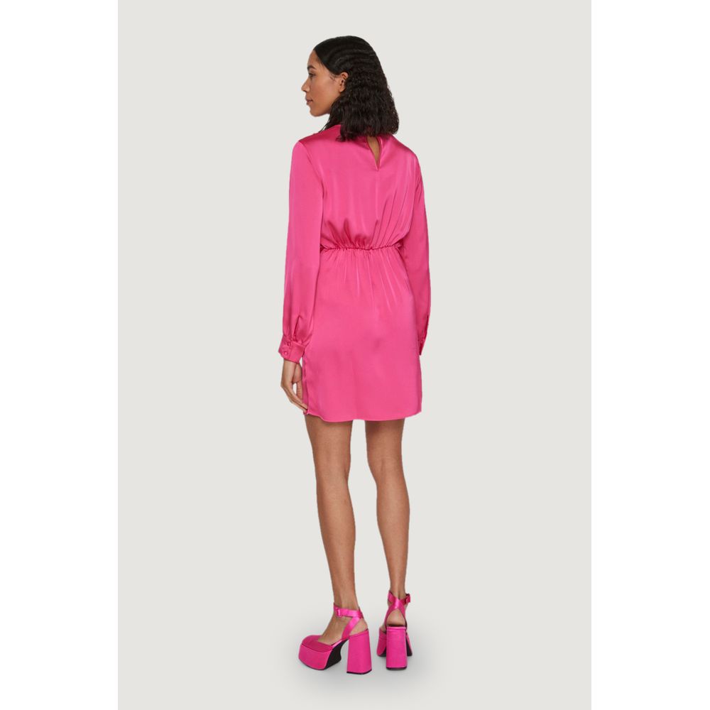 Vila Clothes Pink Polyester Short Dress Vila Clothes
