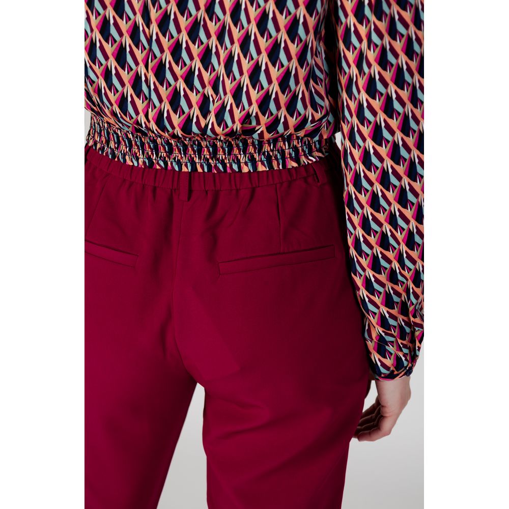 Vila Clothes Bordeaux Polyester Pant Vila Clothes