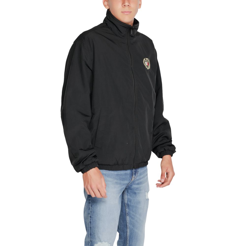 Tommy Hilfiger Jeans Black Recycled Polyester Jackets & Coat Tommy Hilfiger Jeans
